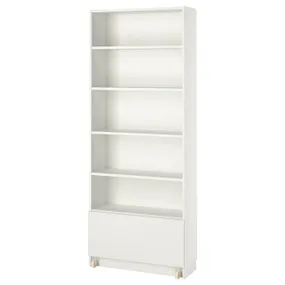 IKEA BILLY БІЛЛІ, книжкова шафа з шухлядами, білий, 80x30x202 см 394.838.08 фото