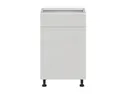 BRW Кухонный цокольный шкаф Sole 50 см левый с ящиками светло-серый глянец, альпийский белый/светло-серый глянец FH_D1S_50/82_L/SMB-BAL/XRAL7047 фото thumb №1