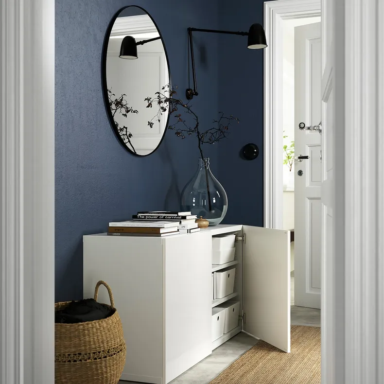 IKEA BESTÅ БЕСТО, комбинация для хранения с дверцами, белый / Сельсвикен глянцевый / белый, 120x42x65 см 193.245.99 фото №2