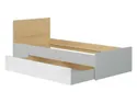 BRW Nandu, ящик для кровати 90, светло-серый/полированный дуб/глянцевый белый SZU-JSZ/DP/BIP фото thumb №4