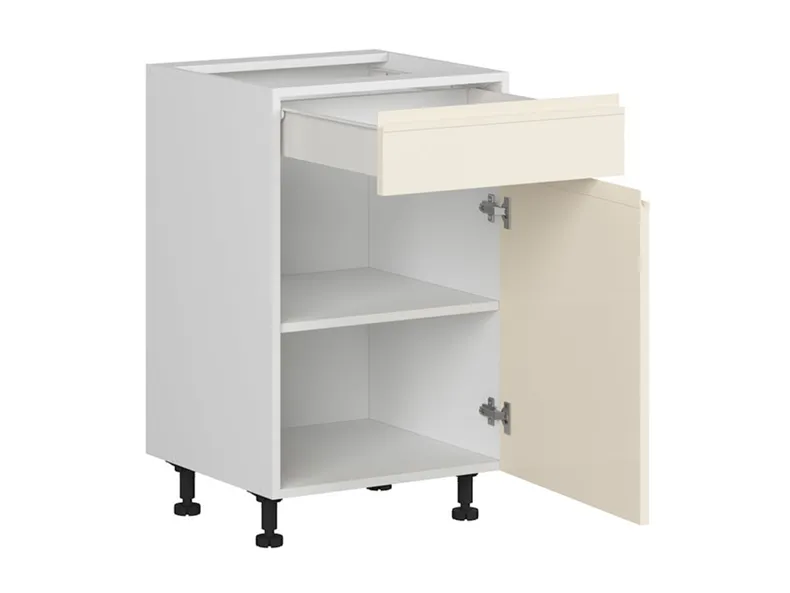 BRW Правосторонний кухонный шкаф Sole 50 см с выдвижным ящиком магнолия глянцевая, альпийский белый/магнолия глянец FH_D1S_50/82_P/SMB-BAL/XRAL0909005 фото №3