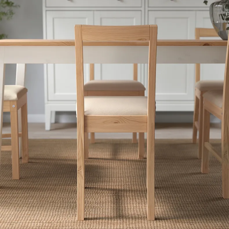 IKEA PINNTORP ПІННТОРП, стілець, світло-коричнева пляма / натуральний каторп 205.294.82 фото №4