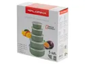 BRW Набор из 5 простых эмалированных контейнеров для пищевых продуктов смешанных цветов 094570 фото thumb №3