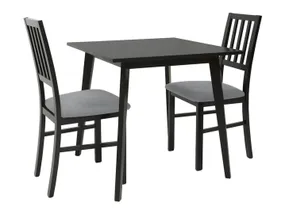 BRW Комплект: Стол обеденный и стулья (2 шт) BRW ASTI 80x76x75 см, серый/черный ASTI_STO_2KRS-TX058 фото
