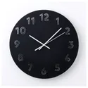 IKEA TUNNIS ТУННІС, настінний годинник, низьковольтний / чорний, 30 см 005.404.85 фото thumb №1