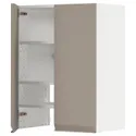 IKEA METOD МЕТОД, навесной шкаф д / вытяжки / полка / дверь, белый / матовый темно-бежевый, 60x80 см 195.045.43 фото thumb №1