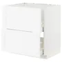 IKEA METOD МЕТОД / MAXIMERA МАКСИМЕРА, напольный шкаф п / мойку+2фасада / 2 ящ, белый Энкёпинг / белая имитация дерева, 80x60 см 594.734.03 фото