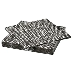 IKEA GROPLÖJA ГРОПЛЁЙА, салфетка бумажная, дизайн черный/белый, 33x33 см 805.798.55 фото