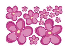 BRW Kwiatki, наклейки, рожевий KWIATKI-BK фото