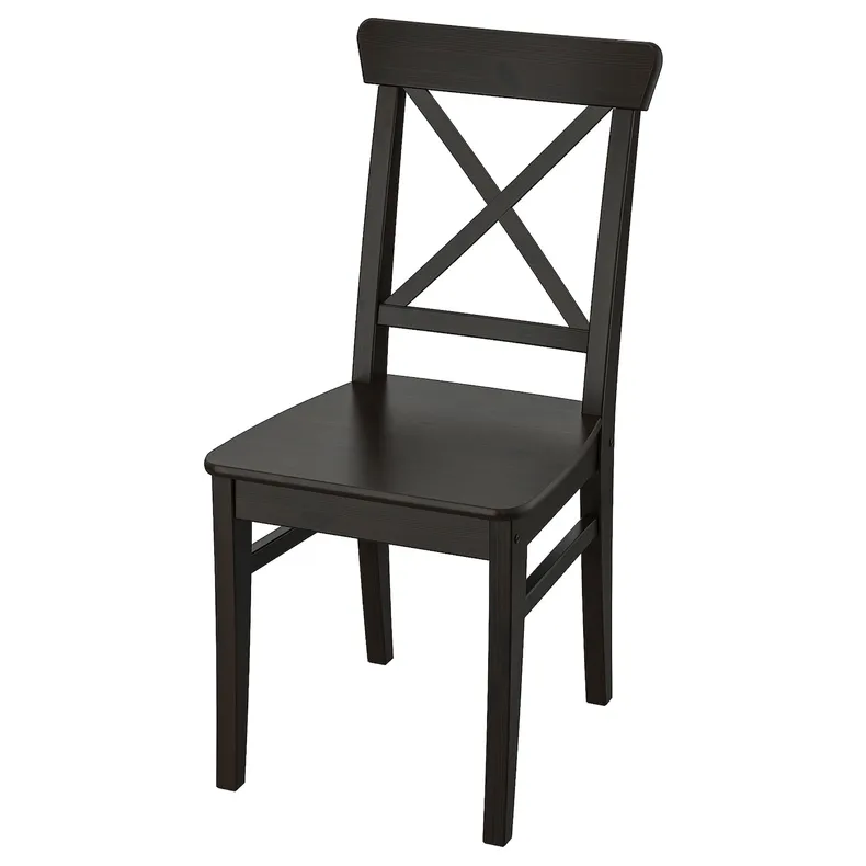 IKEA INGOLF ІНГОЛЬФ, стілець, коричнево-чорний 602.178.22 фото №1