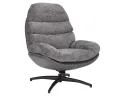 Кресло мягкое поворотное SIGNAL GISELLE, ткань + экокожа: серый фото thumb №1