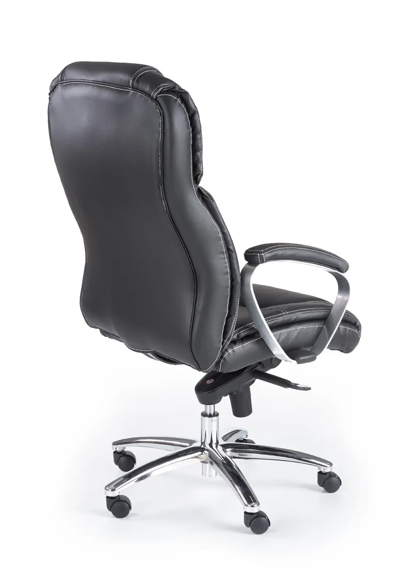 Кресло офисное вращающееся HALMAR FOSTER, черный - кожа фото №2