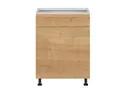 BRW Кухонный базовый шкаф Sole 60 см левый с выдвижным ящиком дуб арлингтон, альпийский белый/арлингтонский дуб FH_D1S_60/82_L/SMB-BAL/DAANO фото thumb №1