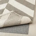 IKEA LOKSTALL ЛОКСТАЛЛ, килим, пласке плетіння, Сірий/бежевий, 170x240 см 405.562.24 фото thumb №4