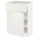 IKEA METOD МЕТОД / MAXIMERA МАКСИМЕРА, напольный шкаф с ящиком / дверцей, белый / белый, 60x37 см 094.592.11 фото thumb №1