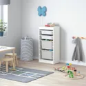 IKEA TROFAST ТРУФАСТ, комбінація для зберігання і контейнери, білий, білий сірий, 46x30x94 см фото thumb №2