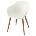 IKEA GRÖNSTA ГРЕНСТА, стілець з підлокітниками, прим / вул, білий 905.578.86 фото thumb №1