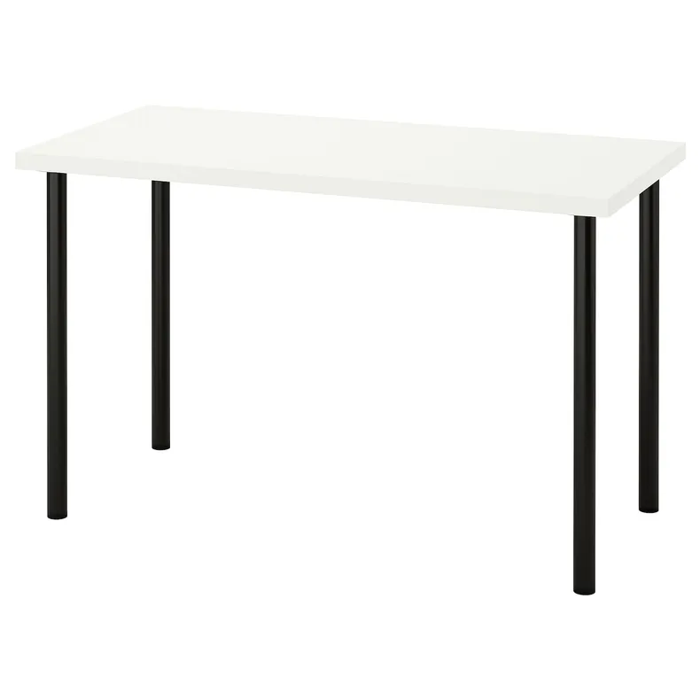 IKEA LAGKAPTEN ЛАГКАПТЕН / ADILS АДІЛС, письмовий стіл, білий / чорний, 120x60 см 294.167.63 фото №1