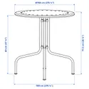 IKEA LÄCKÖ ЛЭККЭ, стол+2стула,д / сада, серый 498.984.35 фото thumb №8