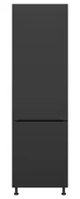 BRW Кухонный шкаф для встроенного холодильника Sole L6 60 см правый матовый черный, черный/черный матовый FM_DL_60/207_P/P-CA/CAM фото
