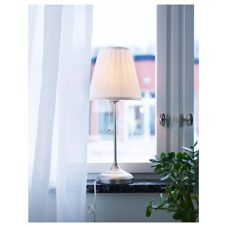 IKEA ÅRSTID ОРСТІД, настільна лампа, нікельований/білий 702.806.34 фото №5