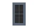 BRW Верхний кухонный шкаф Верди 40 см правый с витриной Мистик матовый, черный/матовый FL_G_40/72_PV-CA/MIM фото thumb №1