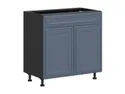 BRW Двухдверный кухонный шкаф Verdi 80 см с выдвижным ящиком mystic matt, черный/матовый FL_D1S_80/82_L/P/SMB-CA/MIM фото thumb №2