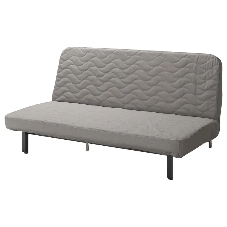 IKEA NYHAMN НІХАМН, 3-місний диван-ліжко, матрац з блоком незалежних пружин / КНІСА сірий / бежевий 893.063.61 фото №1