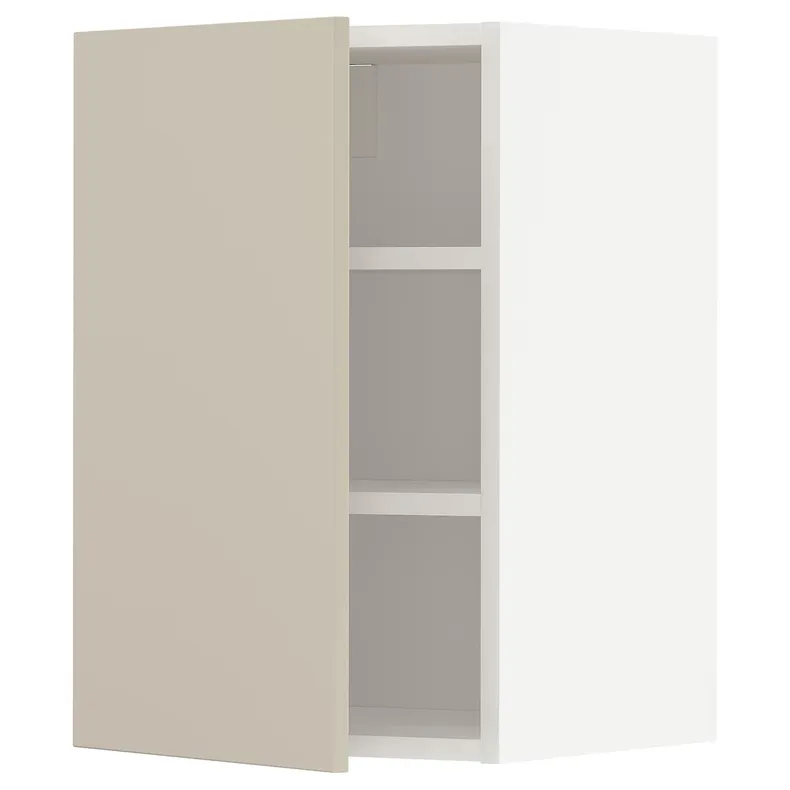IKEA METOD МЕТОД, навесной шкаф с полками, белый / гавсторпский бежевый, 40x60 см 194.638.68 фото №1