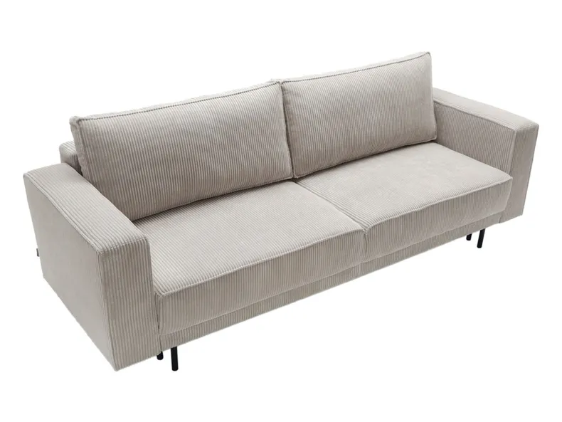 BRW Тримісний диван-ліжко Molde з ящиком для зберігання вельветовий бежевий, Anafi 07 Бежевий SO3-MOLDE-3DL-G1_B8883F фото №4