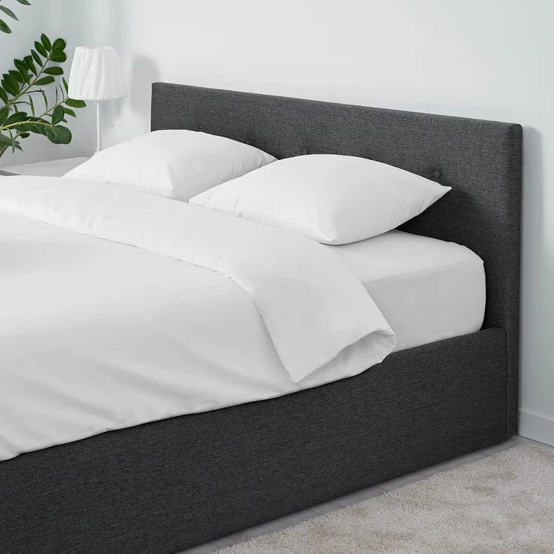 IKEA BJORBEKK БЙОРБЕКК, ліжко з підіймальним механізмом, сірий, 160x200 см 804.896.66 фото №3