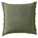 IKEA VALLKRASSING ВАЛЛКРАССИНГ, чехол на подушку, серо-зеленый, 50x50 см 505.709.55 фото thumb №1