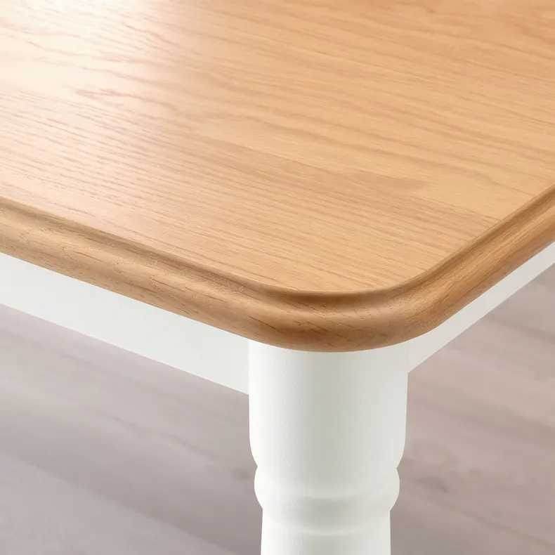 IKEA DANDERYD ДАНДЕРЮД / INGOLF ІНГОЛЬФ, стіл+4 стільці, дубовий шпон білий / білий, 130x80 см 693.925.38 фото №3