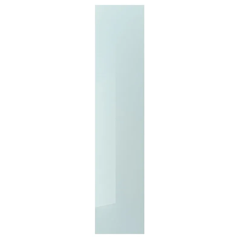 IKEA FARDAL ФАРДАЛЬ, дверца с петлями, глянцевый светлый серо-голубой, 50x229 см 393.321.74 фото №1