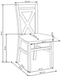 Кухонный стул HALMAR DARIUSZ дуб медовый/серый фото thumb №2
