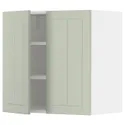 IKEA METOD МЕТОД, навісна шафа з полицями / 2 дверцят, білий / Стенсунд світло-зелений, 60x60 см 294.864.64 фото thumb №1