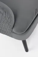 Кресло мягкое HALMAR RAVEL серый/черный фото thumb №10