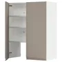 IKEA METOD МЕТОД, навесной шкаф д / вытяжки / полка / дверь, белый / матовый темно-бежевый, 80x100 см 895.042.95 фото