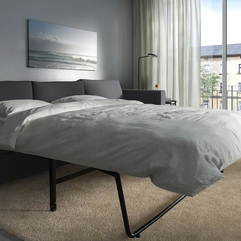 IKEA VIMLE ВІМЛЕ, 3-місний диван-ліжко, ХАЛЛАРП сірий 795.370.60 фото №4