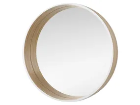 BRW Настенное зеркало 50 см коричневое и белое 065292 фото