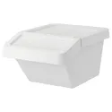 IKEA SORTERA СОРТЕРА, кошик для сміття із кришкою, білий, 37 л 102.558.97 фото thumb №1