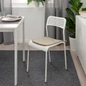 IKEA BRÄMÖN БРЭМОН, подушка на стул, серо-бежевый внутренний / наружный, 34x34x1,0 см 304.832.09 фото thumb №3