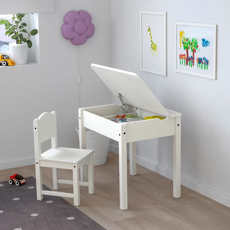 IKEA SUNDVIK СУНДВІК, дитячий письмовий стіл, білий, 60x45 см 402.017.37 фото №4