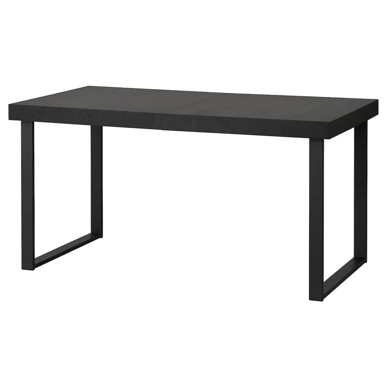 IKEA TARSELE ТАРСЕЛЕ, розкладний стіл, чорний шпон / чорний, 150 / 200x80 см 605.499.30 фото №1