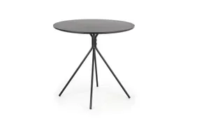 Круглий стіл кухонний HALMAR FONDI, 80/75 см, чорний фото