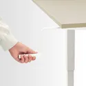 IKEA TROTTEN ТРОТТЕН, стіл регульований, бежевий / білий, 160x80 см 294.341.30 фото thumb №4