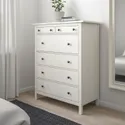 IKEA HEMNES ХЕМНЕС, комод із 6 шухлядами, біла морилка, 108x131 см 602.392.73 фото thumb №3