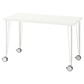 IKEA LAGKAPTEN ЛАГКАПТЕН / KRILLE КРИЛЛЕ, письменный стол, белый, 120x60 см 494.167.76 фото