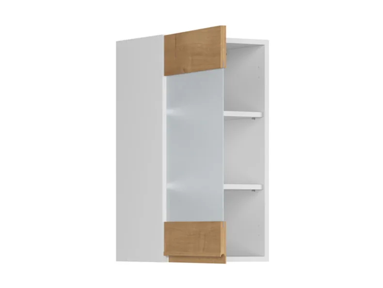 BRW Sole 40 см верхний кухонный шкаф левый с витриной дуб арлингтон, альпийский белый/арлингтонский дуб FH_G_40/72_LV-BAL/DAANO фото №3