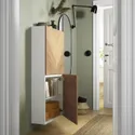 IKEA BESTÅ БЕСТО, навесной шкаф с 2 дверями, белый / Хедевикен окл дуб, 60x22x128 см 694.219.70 фото thumb №2